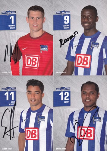 Autogrammkarten hertha - autogrammkarten,