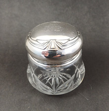 Jugendstil Glas Dose mit 800er