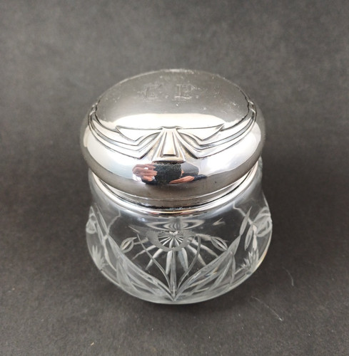 Jugendstil glas dose mit 800er - jugendstil,