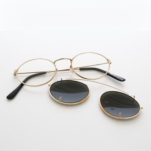 Goldfarbene oval clip - oval, clip-on