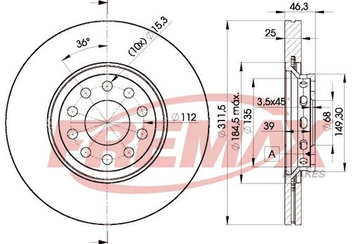 Bremsscheiben für audi b6 - a4,