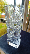 Große schwere Glas Blockvase