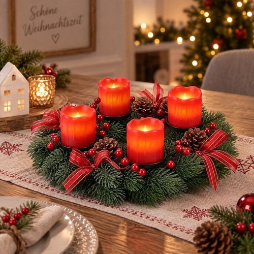 Adventskranz weihnachtskranz - adventskranz,