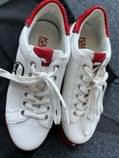 Karl Lagerfeld K/Ikonik Transparent Turnschuhe Sneaker Schuhe Weiß Glitzer Rot 3