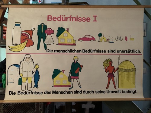 Vtg schul wand roll - roll, karte