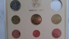 1 Cent - 1 Euro  Kursmünzen Vatikan 2017 im Folder