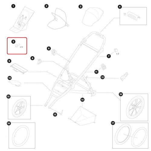 Thule srew schraube - thule, m5x16