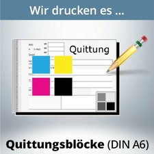 Quittungsblock mit persönlichem Design drucken, DIN A6, selbstdurchschreibend