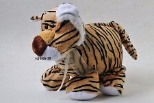 Kik Tiger braun gestreift mit Rassel Schmusetier Kuscheltier Stofftier (T146)
