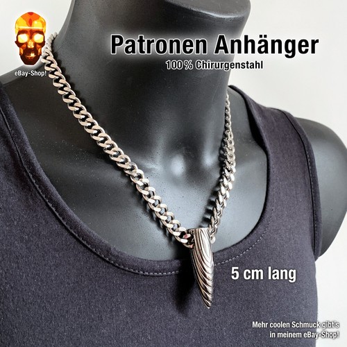 Patronen anhänger halskette - patronen,
