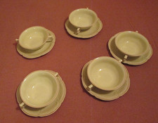 5 Suppentassen mit Untertasse