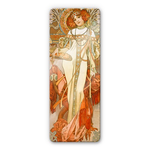Glasbild mucha jahreszeiten - glasbild,