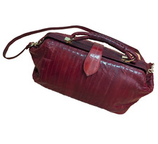 Leder Umhängetasche Handtasche Schultertasche Rot