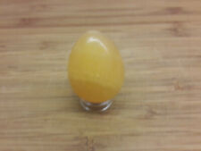Edelstein Deko Ei Orangencalcit mit Ringhalter Acryl
