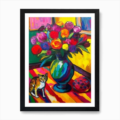 Iris mit katze fauvist - iris,