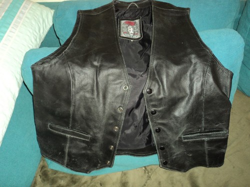 Herren echtleder weste l - echtleder,