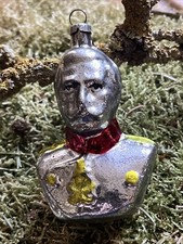 Reservistika Büste Kaiser Wilhelm 1914 Lauscha Glas Christbaumschmuck Antik