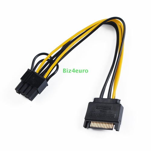 15pin sata male 8pin - 8pin, (6+2)