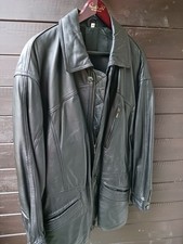 Herren robuste Leder-Jacke Nappaleder Gr. 50 Schwarz *Made in italy*