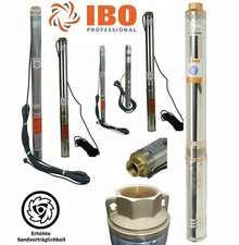 Tiefbrunnenpumpe Brunnenpumpe 2,5" 3" 3,5" 4" sandverträglich <5%  6,6 - 13,5bar