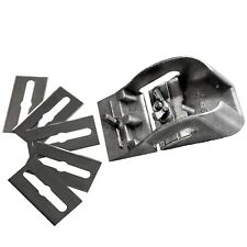 S&R Taschenhobel 85 mm mit 5 Ersatzklingen, Einhandhobel klein