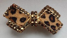 Haarspange  Clips Haarklemme  Klammern  Gold  Leo 7 x 3,5 cm massiv Messing neu 