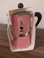 Bialetti Regenbogen Rosa Mokkakanne - 3 Espressotassen, Caffettiera Rossa - Neu mit Etikett