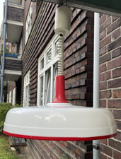 70er Mid Century Luigi Colani Space Age orange/white UFO - SATURN  Neon Lamp