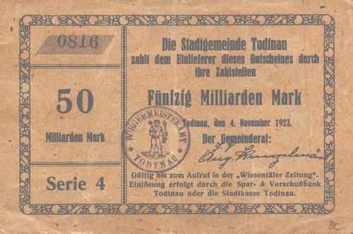 Todtnau stadt 50 - -,