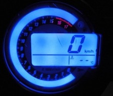 Kawasaki ZX6R ZX10R Z1000 / 750 Tacho Beleuchtung umbau blau Led Set