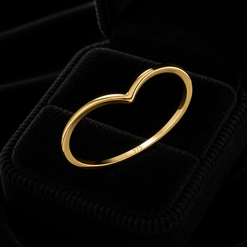 Förmiger stapelring 9ct - v-förmiger,