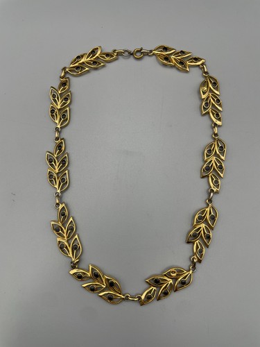 Vintage goldkette blätter - vintage,