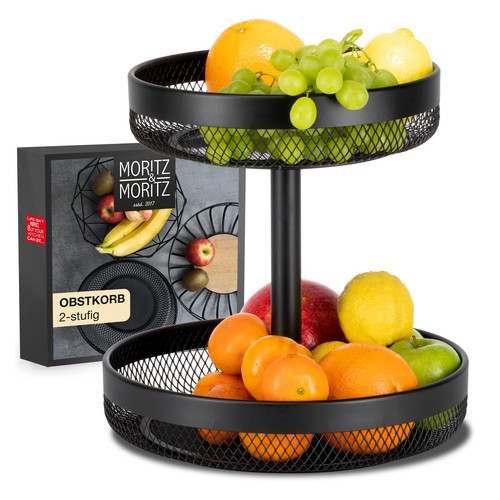 Obst etagere schwarz metall - etagere,