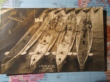 Foto-AK  Kaiserliche Marine 1914 , Unterseeboote U19, 20, 21, 22 im Kieler Hafen