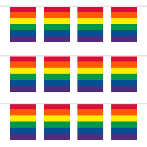 10m regenbogen girlande - 10m,