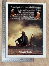 Wrangler Boots Old West USA Original Vintage Werbung 1978 Reklame advert