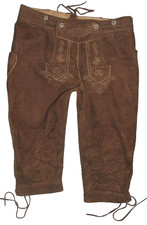 - DISTLER - Herren- Trachtenhose / Trachten- Kniebund- LEDERHOSE in braun Gr. 50