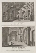 RINALDI (19.Jhd) nach Unbekannt (19.Jhd), Ansichten Museo Pio-Clementino, KSt.