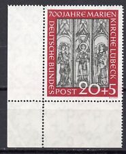 Bund 140 20+5 Pf Marienkirche 1951 Eckrand unten links, Ecke 3 postfrisch
