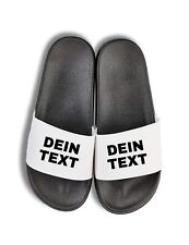 Unisex Badelatschen bedrucken Wunschtext personalisiertes Geschenk Herren Damen