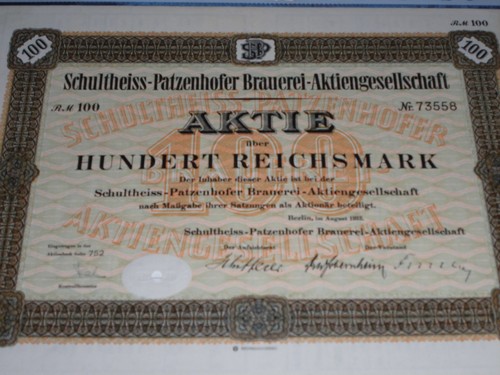 Historische aktie - historische,