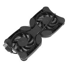 Schwarz Dual-USB-Lüfter Pad