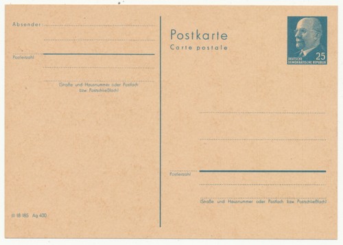 Ddr 1972 ganzsache - 25,
