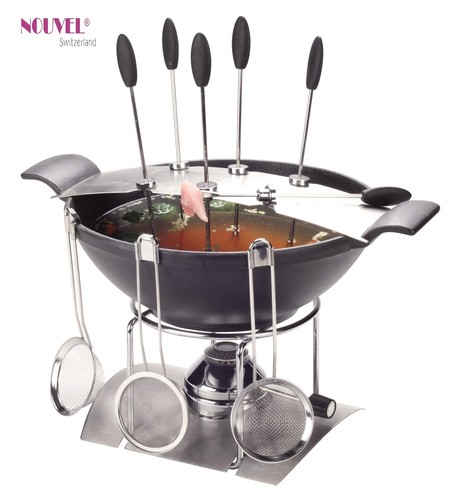Fleischfondue set asia table - fleischfondue,