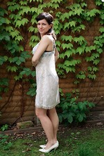 Jug. Vogel K.G. Damen DeDeRon Unterkleid nylon Spitze 60er True VINTAGE 60s DDR