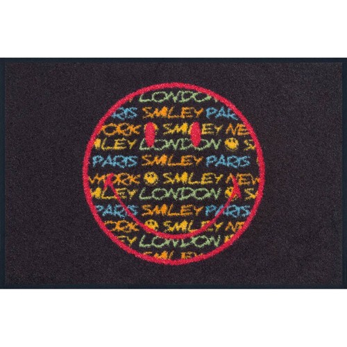 Waschbare fußmatte smiley - waschbare,