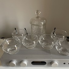 Schweres 6er Set Glas Dessertschalen und Süßigkeitenglas