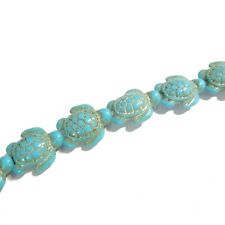 Howlith Perlen Schildkröte 18 mm türkis blau Halbedelsteine nenad-design E051