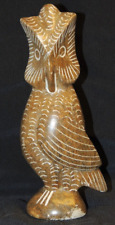 schwere Eulenfigur Beige Mexiko Ägypten ca. 17cm Dekorfigur Geschenk Sammler