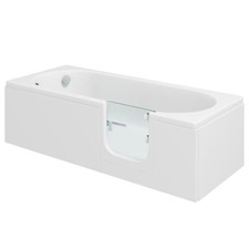 Badewanne mit Tür HOCASCADE 150x70 od. 170x70 cm  inkl. Schnellablauf